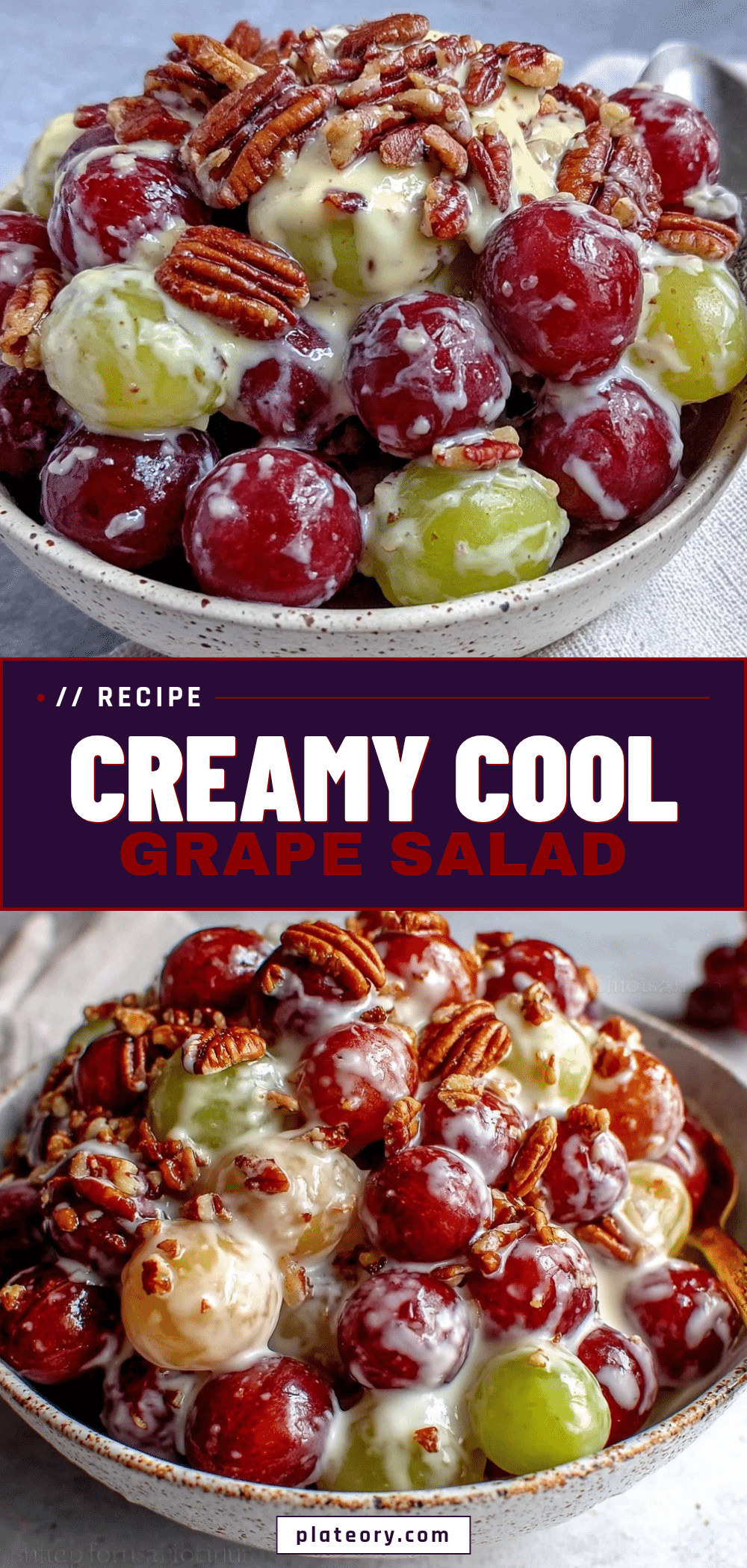 cool creamy grape salad recipe