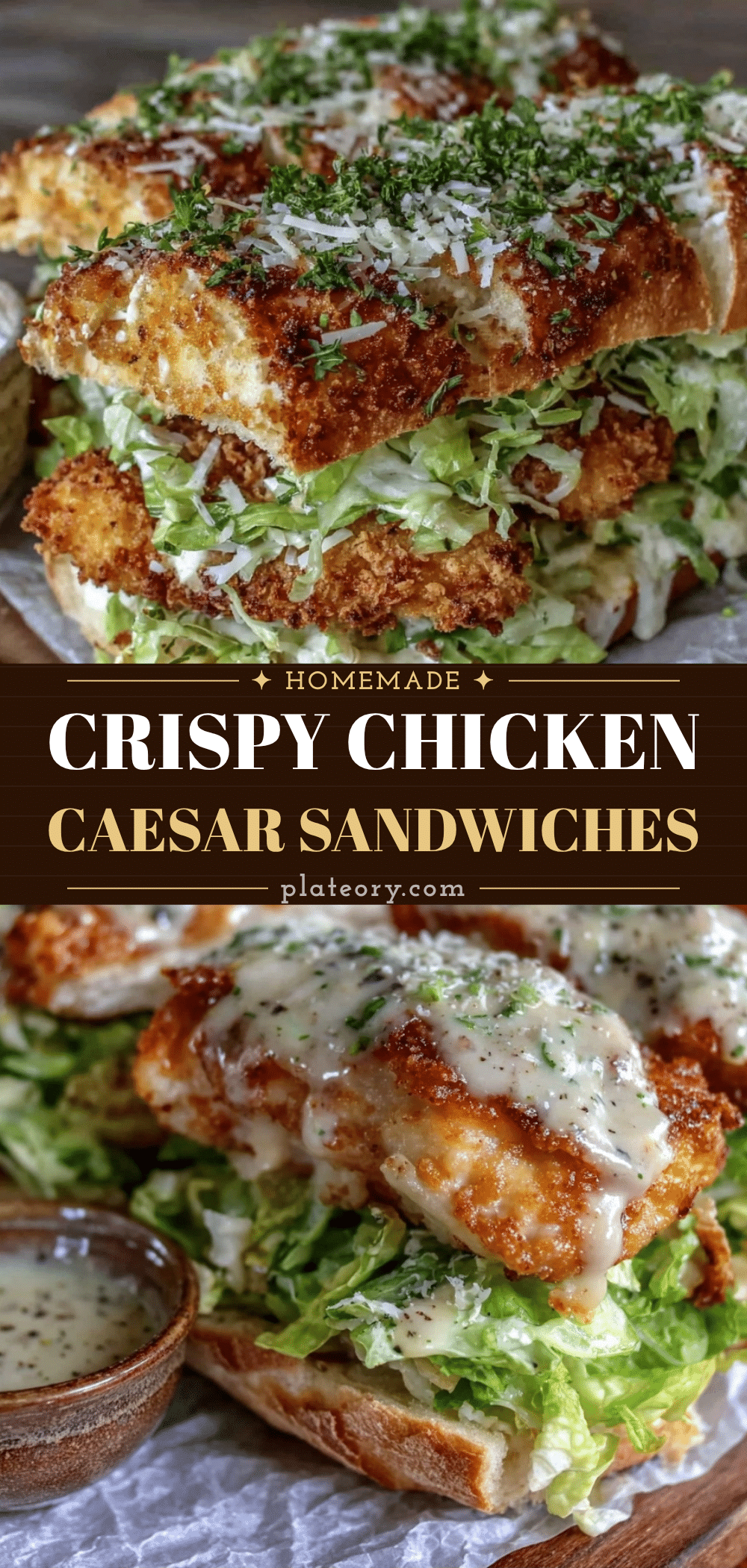 crispy chicken caesar sandwiches recipe