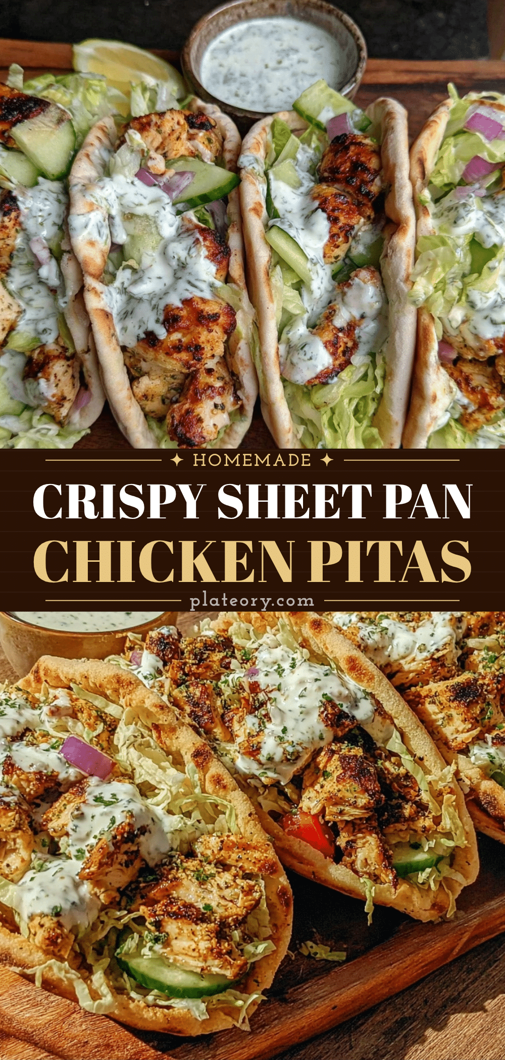 sheet pan chicken pitas with ranch recipe
