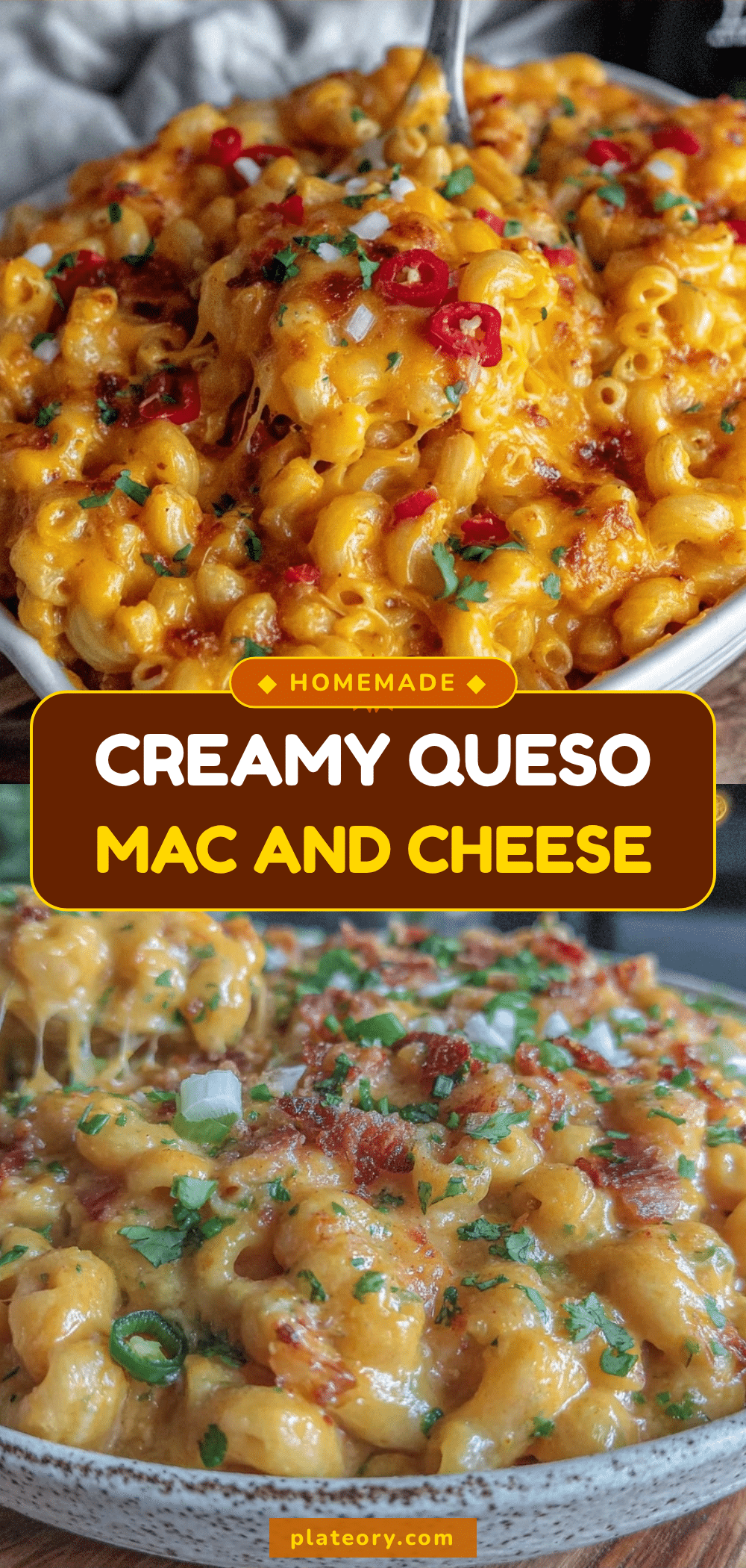 baked queso mac and cheese recipe