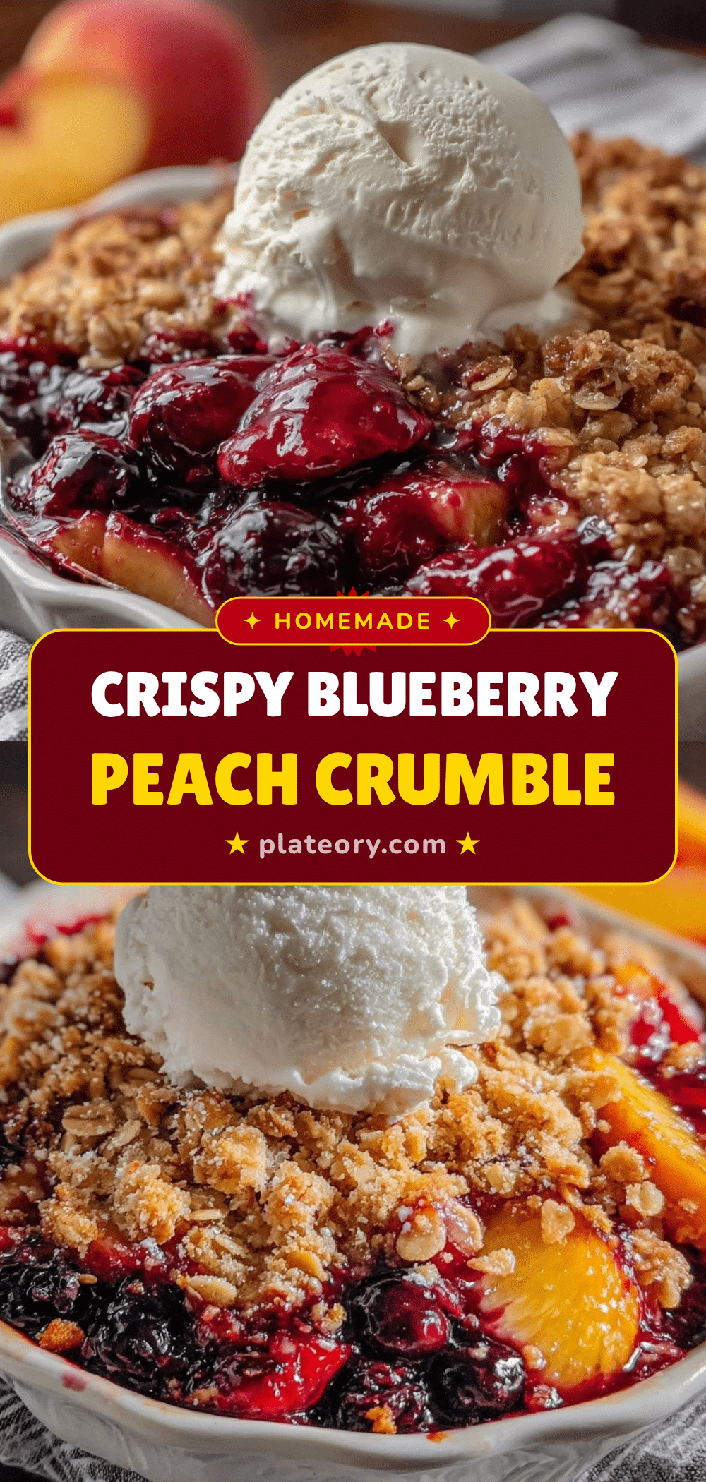 blueberry peach crumble recipe