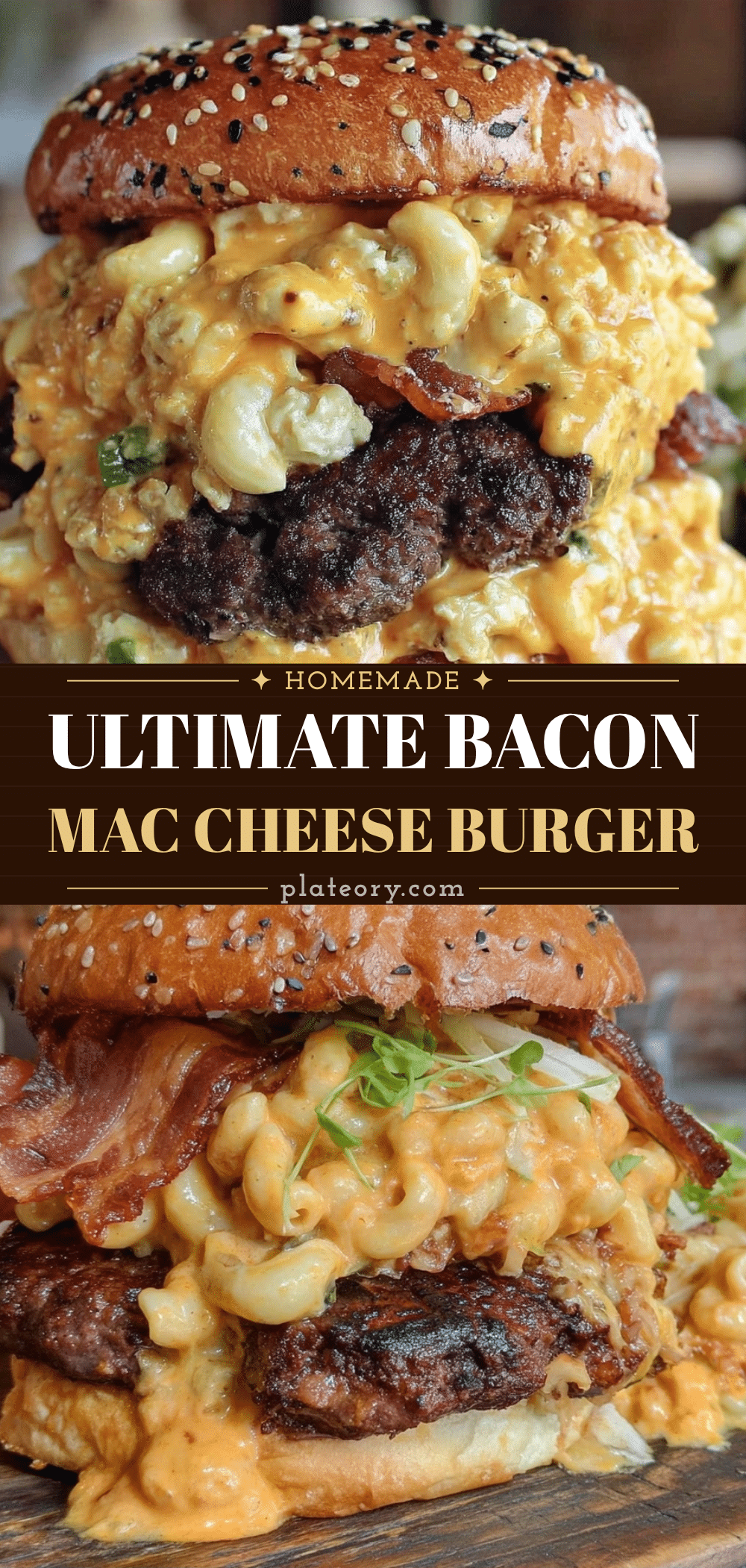 cheesy mac and cheese stuffed burger recipe