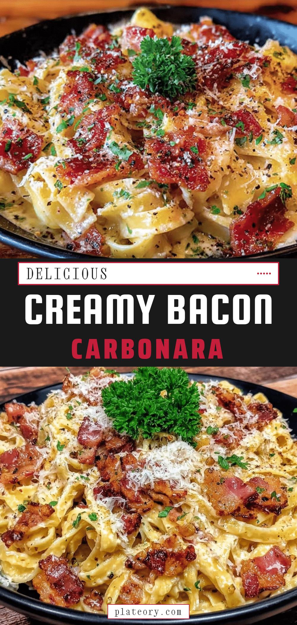 Classic Bacon Carbonara Pasta recipe