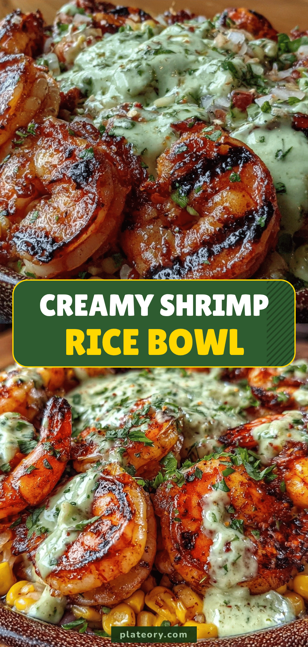 creamy shrimp rice bowl recipe