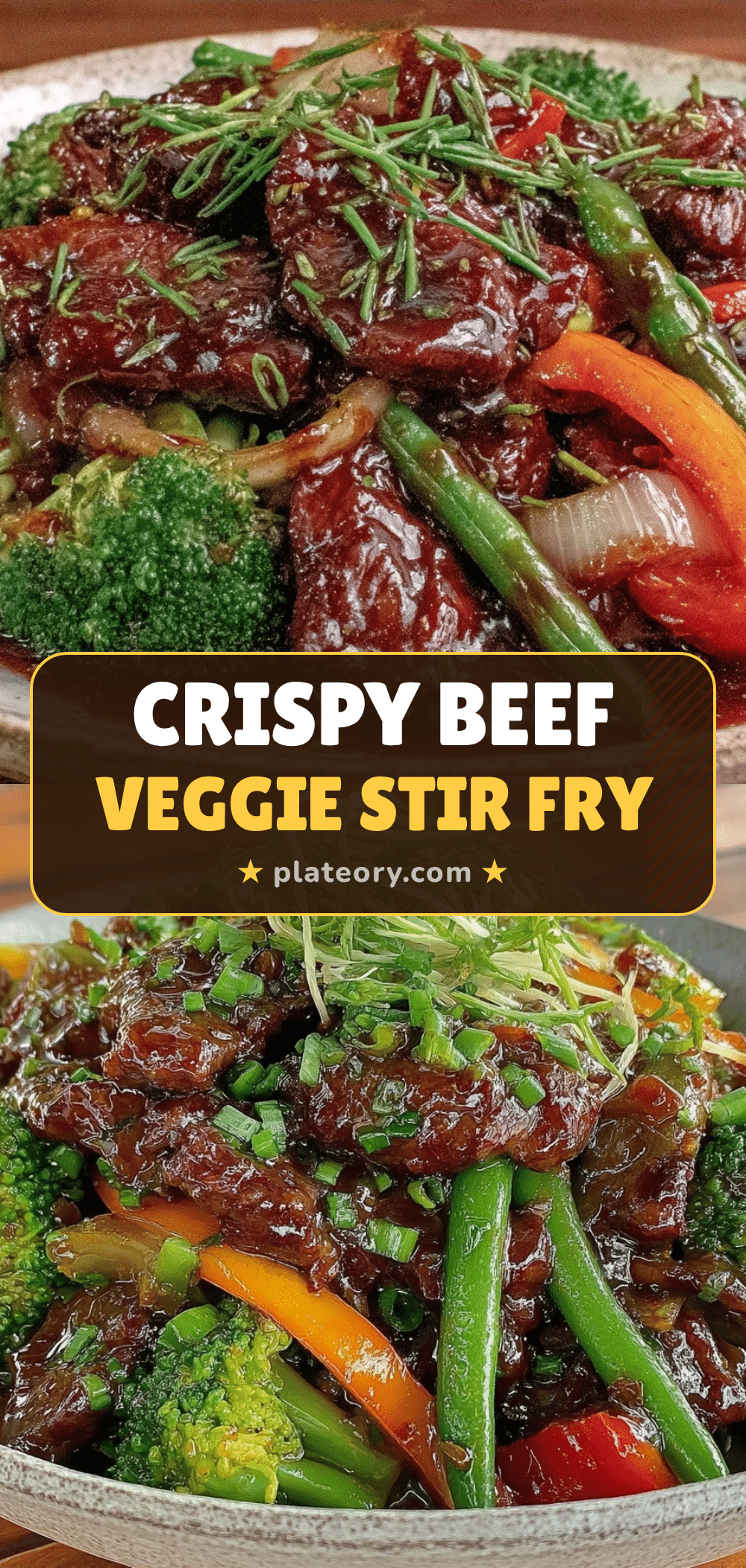 Crispy Beef Veggie Stir Fry recipe