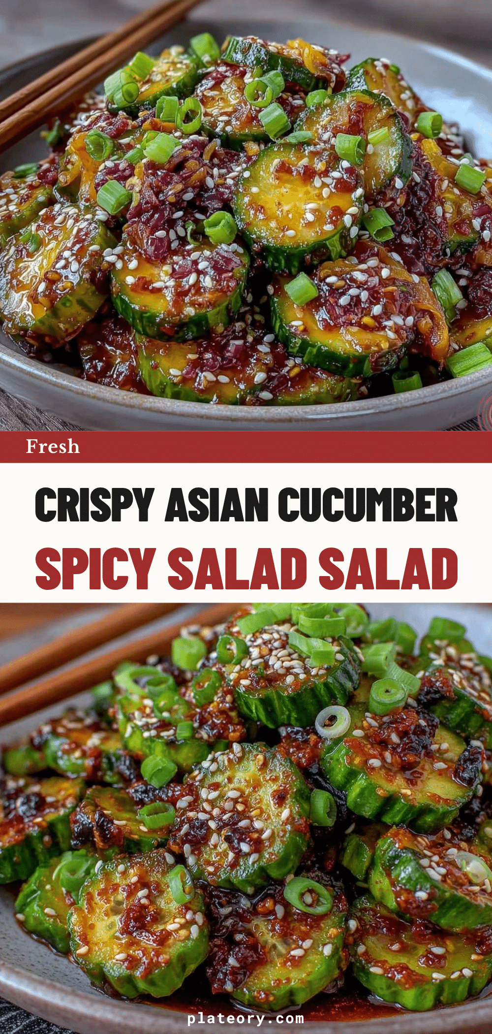 Crispy Spicy Asian Cucumber Salad recipe