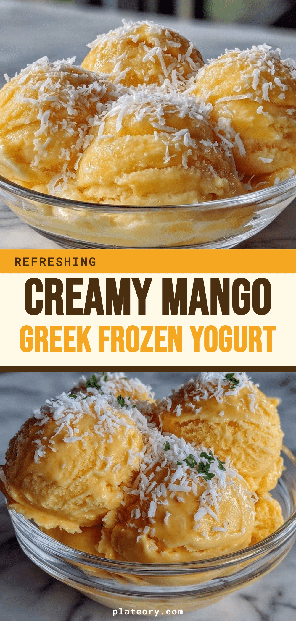 Easy Mango Greek Frozen Yogurt recipe