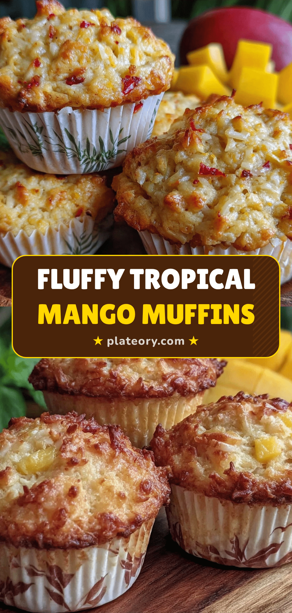 fluffy tropical mango muffins recipe