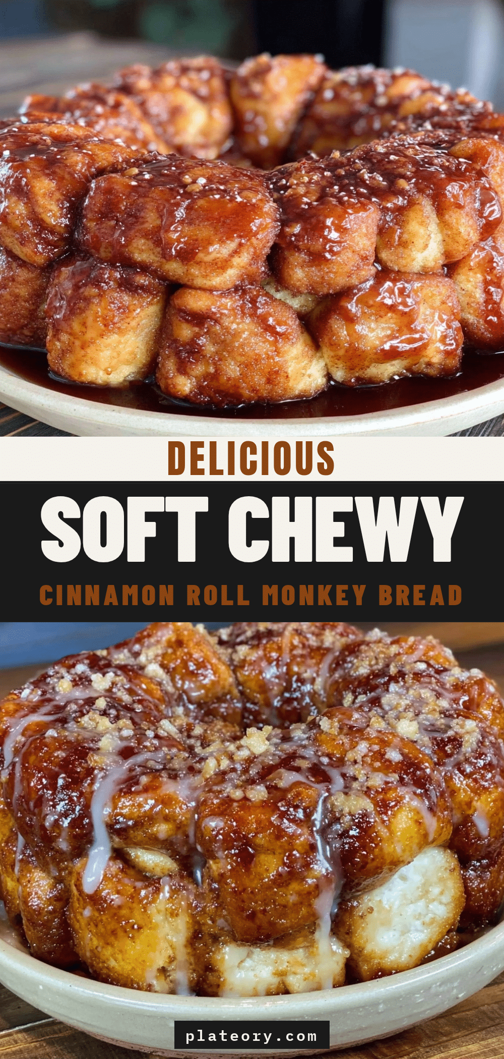 Soft Cinnamon Roll Monkey Bread Bake recipe